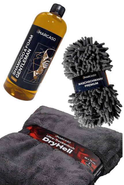 Der perfekte Waschtag – Komplett-Set (Snowfoam + Schwamm + Trockentuch)