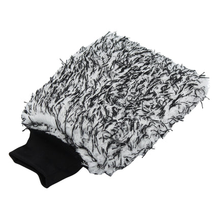 Mikrofaser-Waschhandschuh gesprenkelt, weiß/schwarz